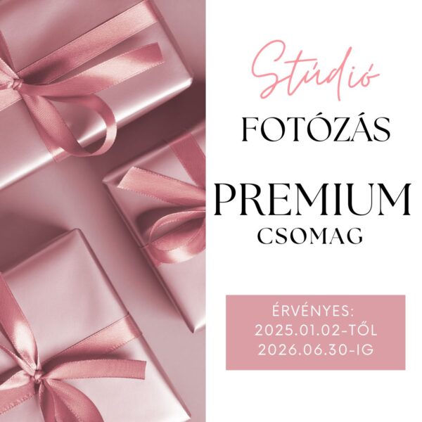 Premium fotózás – Ajándékutalvány Premium stúdiófotózás – 110 perces exkluzív élmény