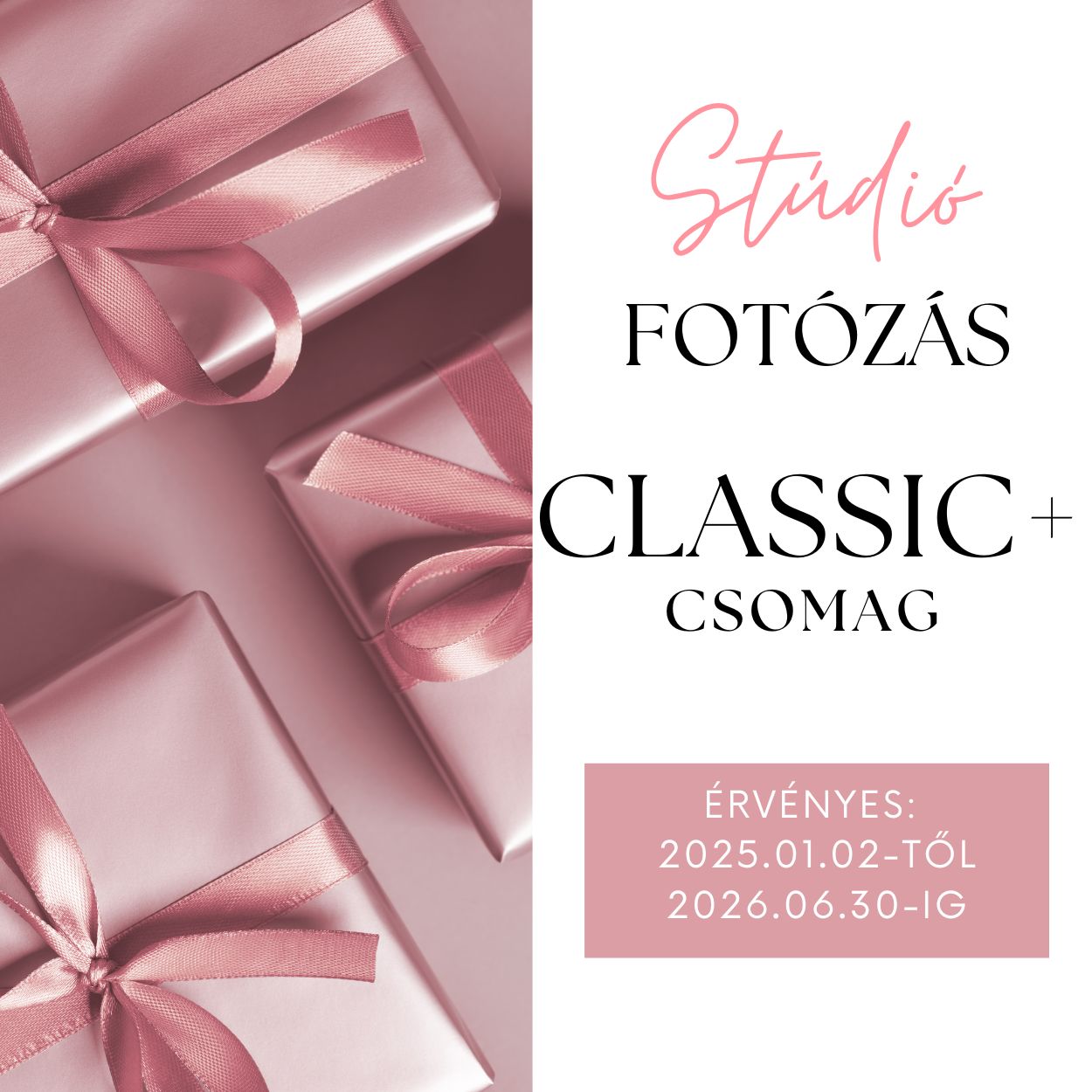 Stúdió fotózás Classic+ – retusált képek és az összes korrekciózott fotó